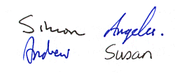 Sinmon, Angela, Andrew, Susan
