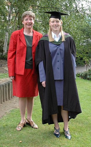 Susan and Angela at the Graduation in Sheffield